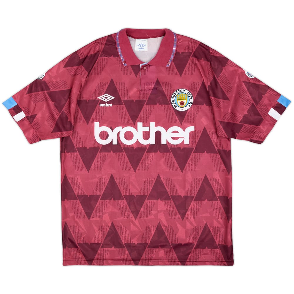 1990-92 Manchester City Away Shirt - 7/10 - (L)