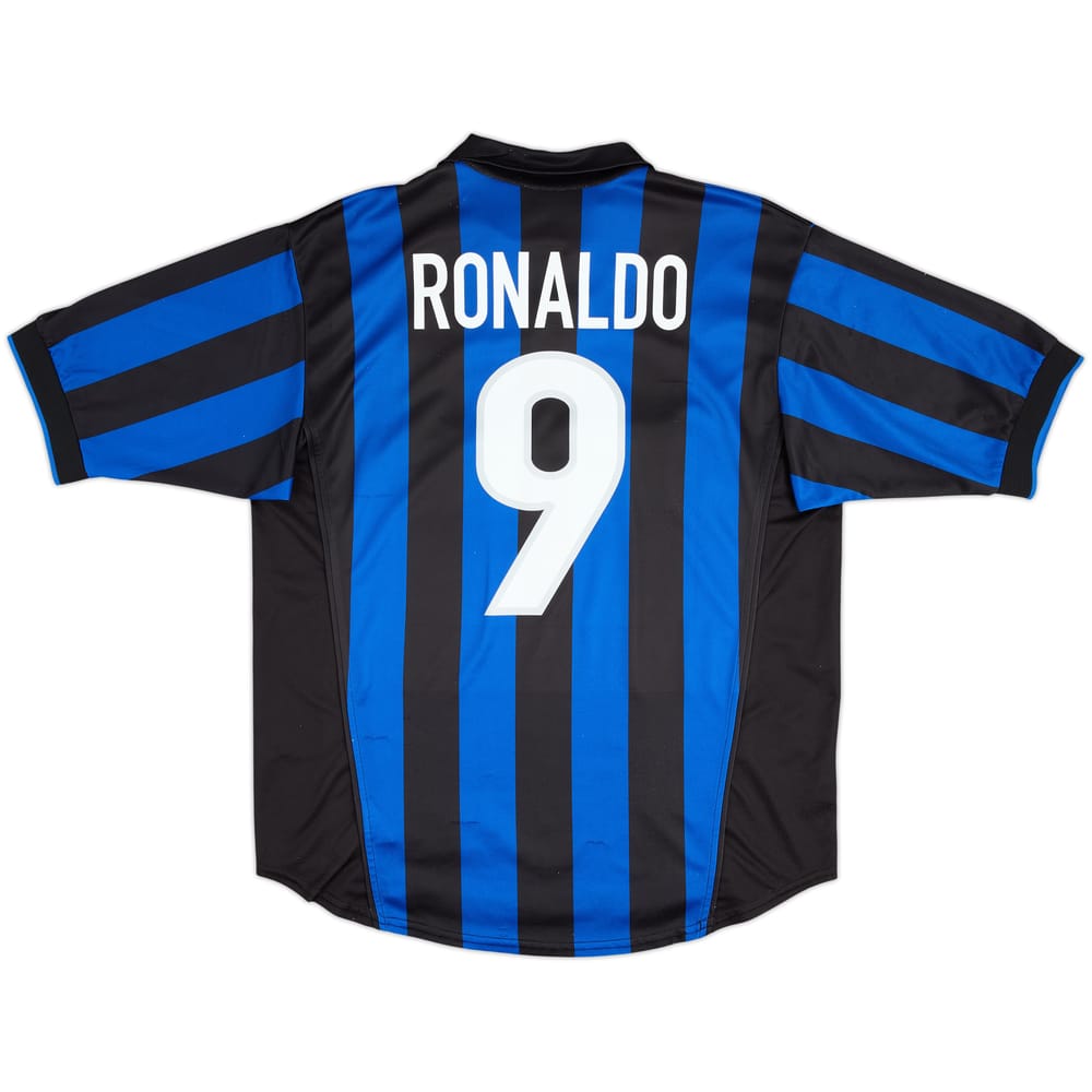 1998-99 Inter de Milán Camiseta Local Ronaldo #9 - 8/10 - (M)