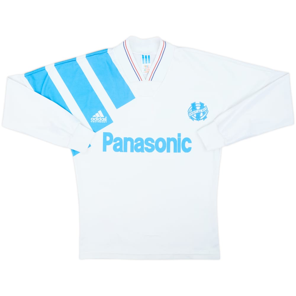 1991-92 Olympique Marseille Home L/S Shirt - 6/10 - (S)