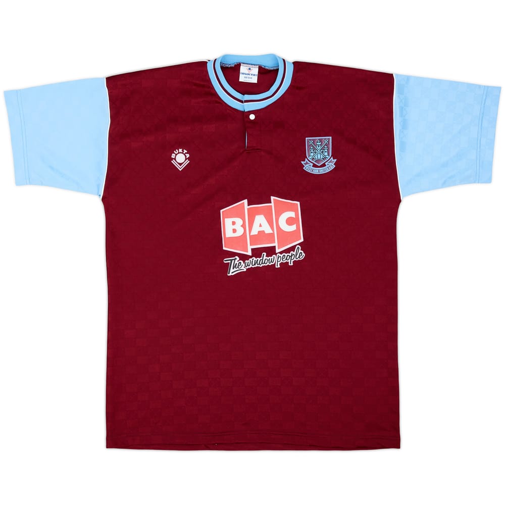 1990-91 West Ham Home Shirt - 8/10 - (M)