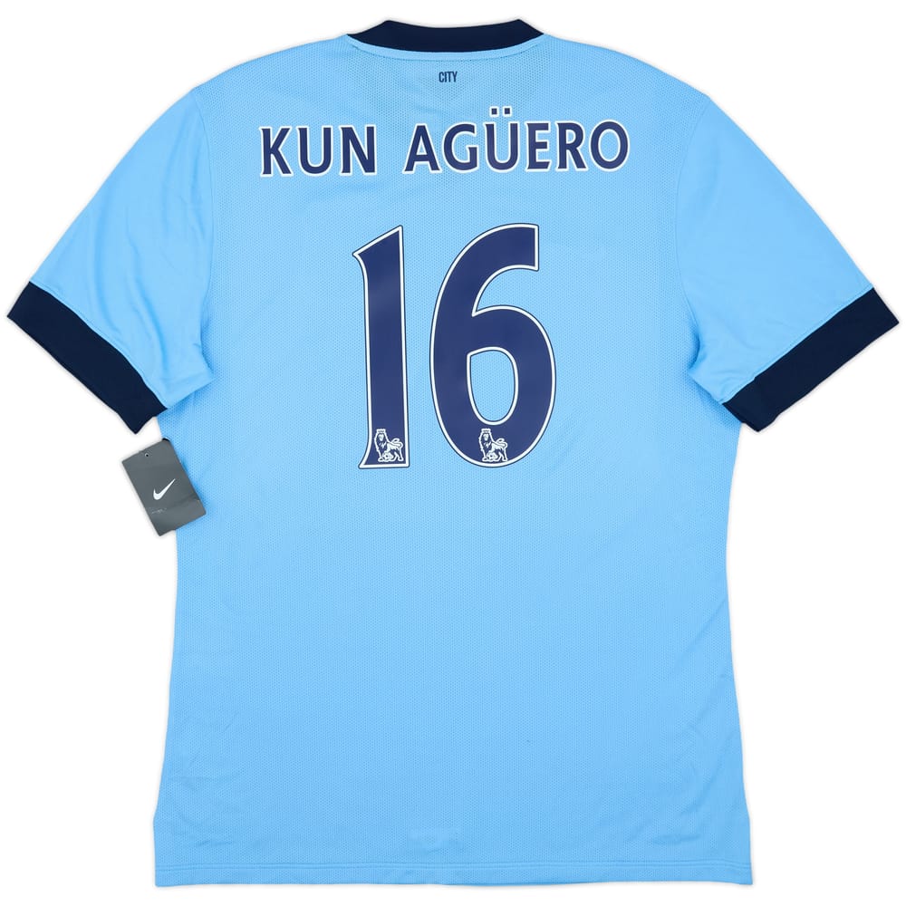 2014-15 Manchester City Authentic Home Shirt Kun Aguero #16 (XL)