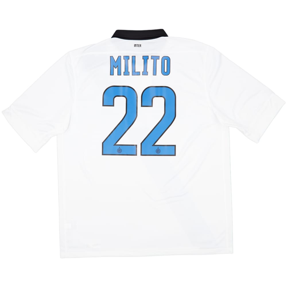 2011-12 Inter Milan Away Shirt Milito #22 (XL)