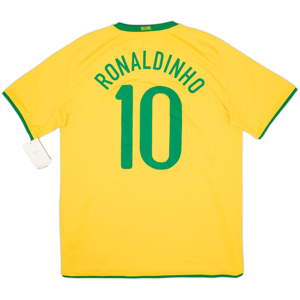 2008-10 Brazil Home Shirt Ronaldinho #10 (L)