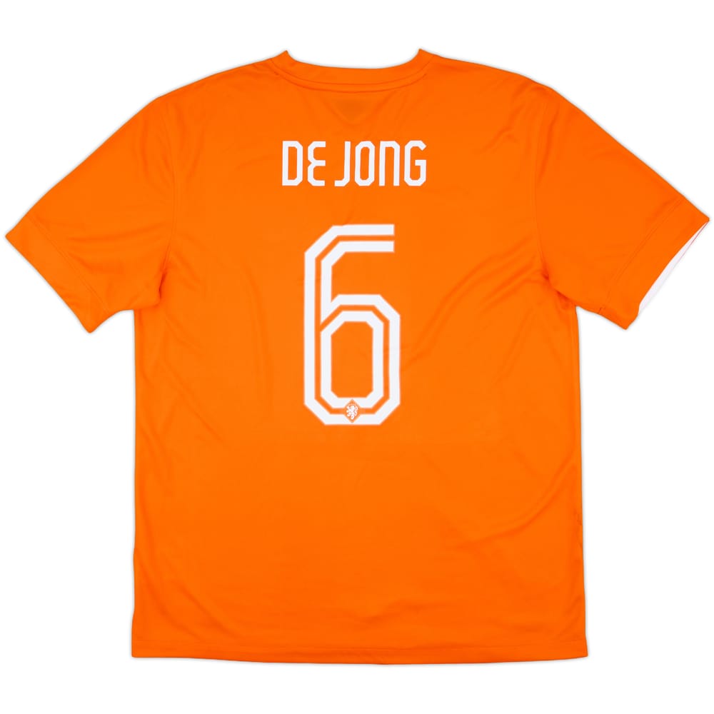 2014-15 Netherlands Home Shirt De Jong #6 (L)