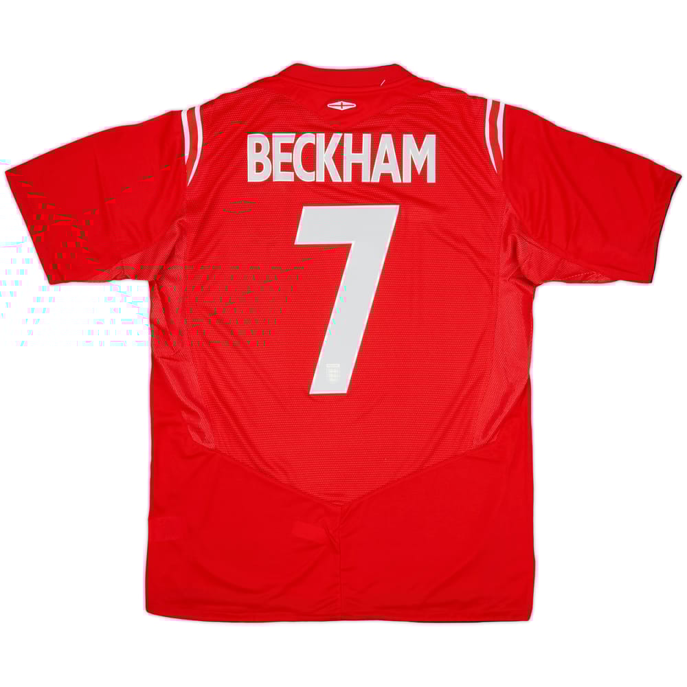 2004-06 England Away Shirt Beckham #7 (L)