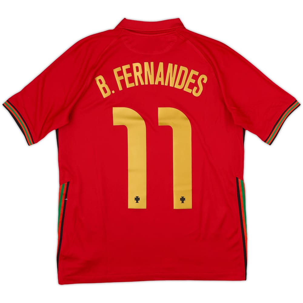 2020-21 Portugal Home Shirt B.Fernandes #11 - 10/10 - (XL.Boys)
