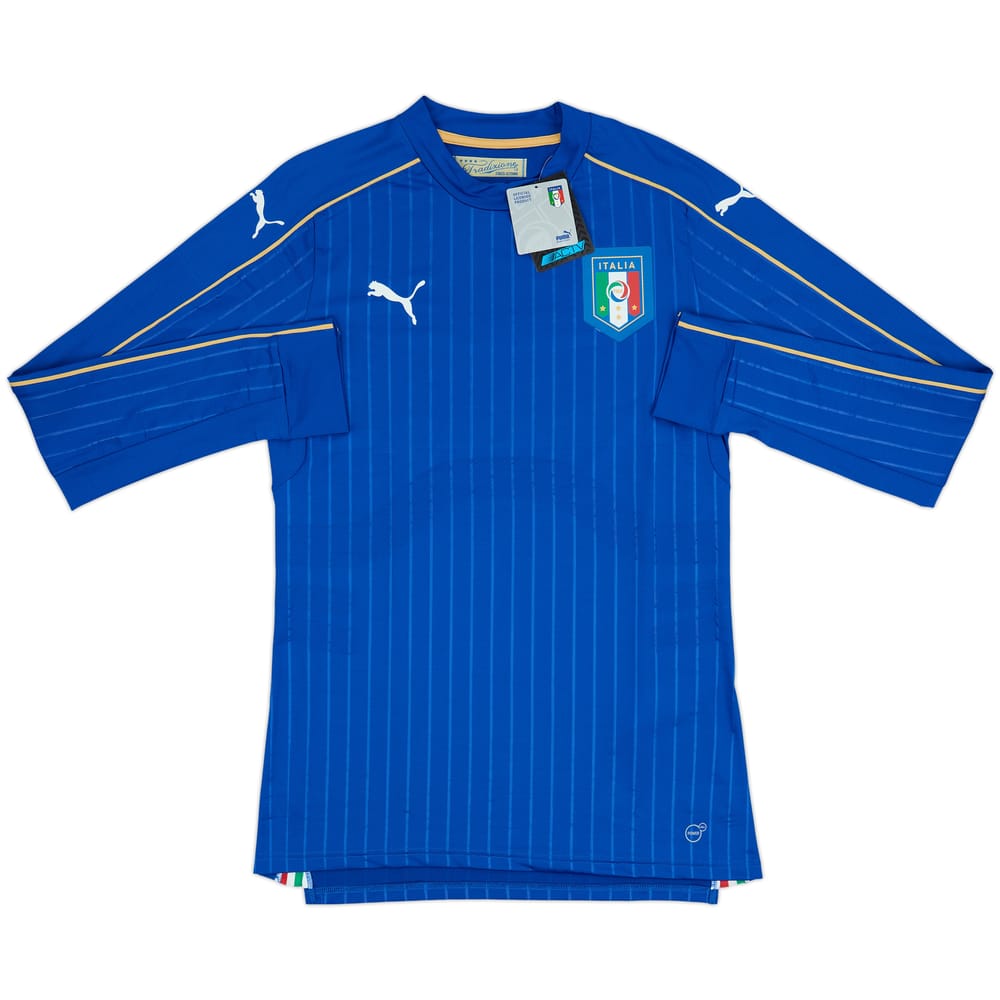 2016-17 Italy Player Issue Home L/S Shirt (ACTV Fit) (XL)