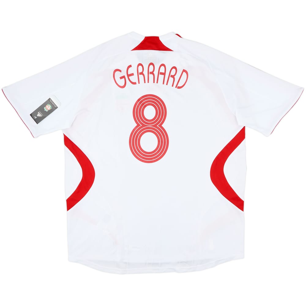 2007-08 Liverpool Away Shirt Gerrard #8 (XXL)
