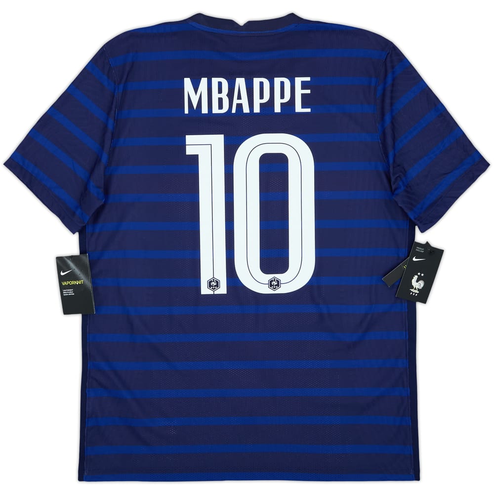 2020-21 France Authentic Home Shirt Mbappe #10 (L)