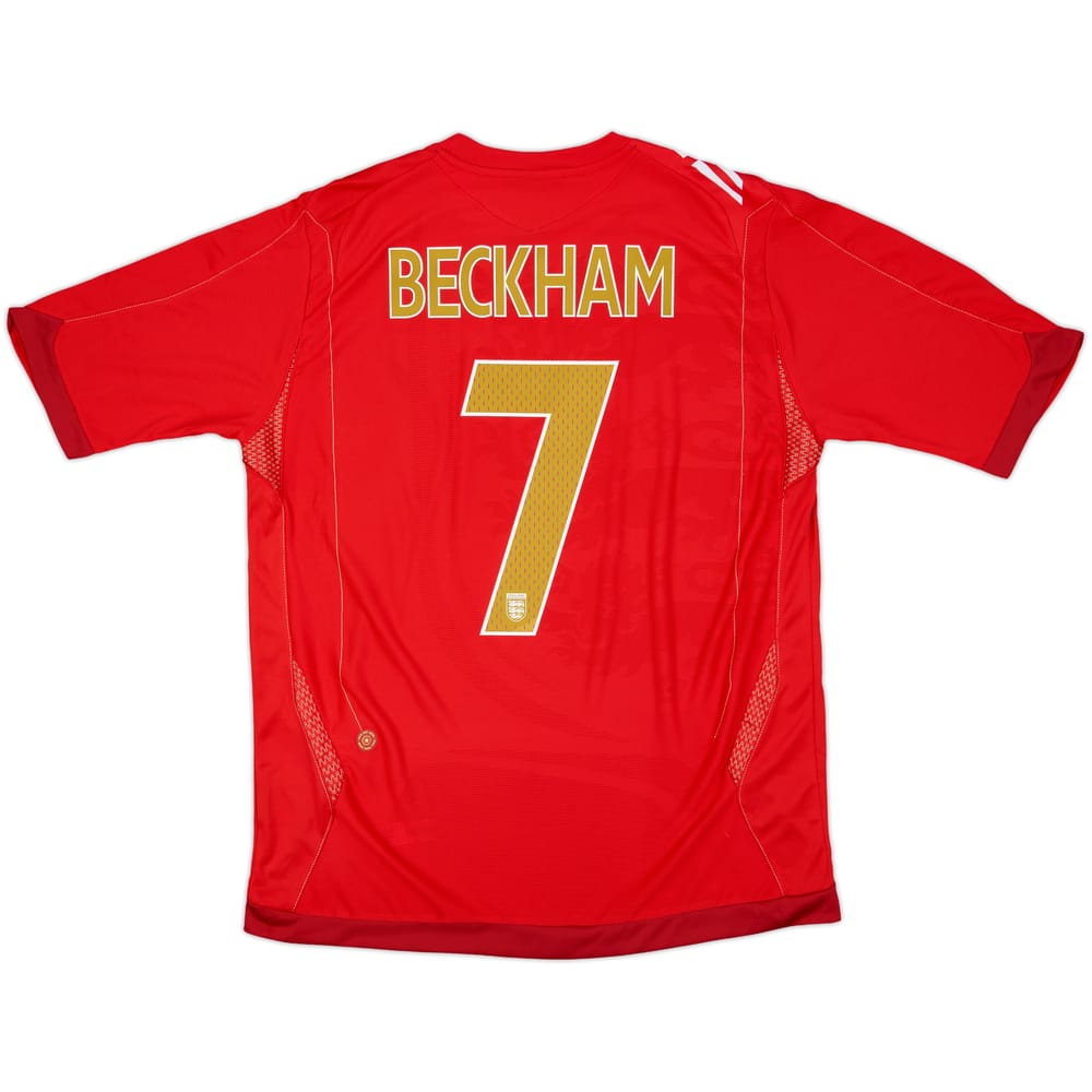 2006-08 England Away Shirt Beckham #7 (L)