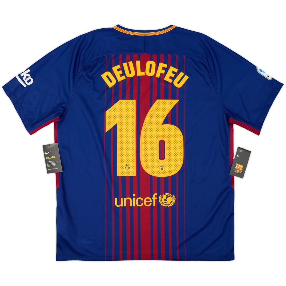 2017-18 Barcelona Home Shirt Deulofeu #16 (XL)