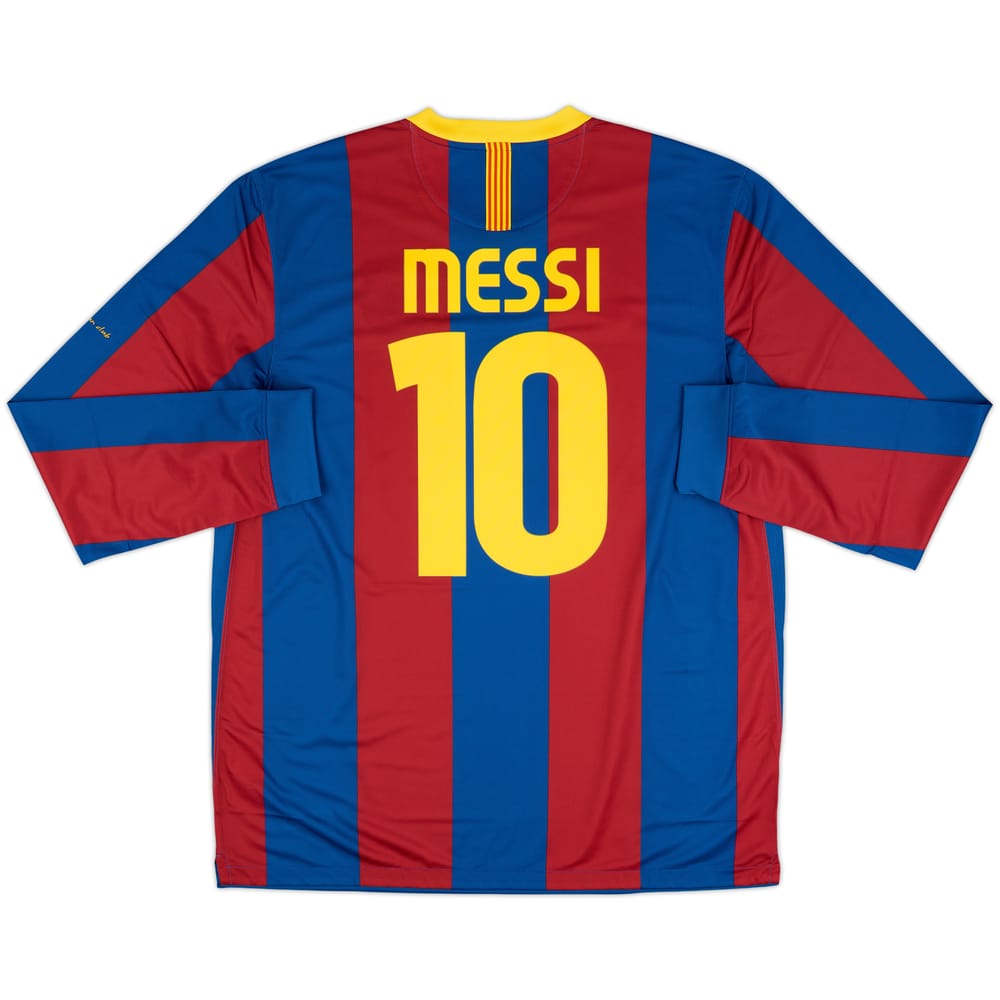 2010-11 Barcelona Player Issue Home L/S Shirt Messi #10 (XL)