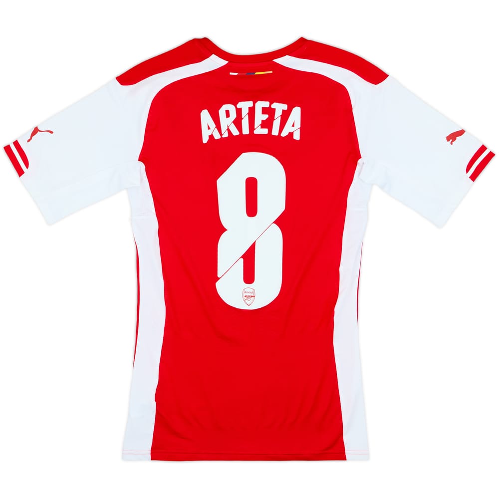 2014-15 Arsenal Player Issue (ACTV Fit) Home Shirt Arteta #8 (M)