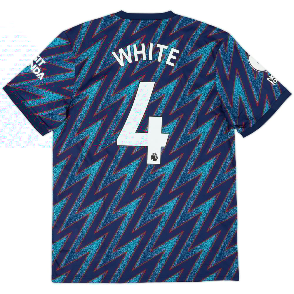 2021-22 Arsenal Third Shirt White #4 (M)