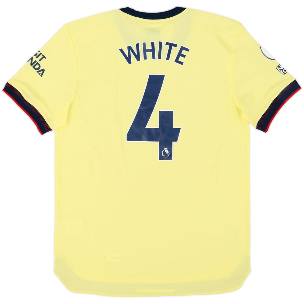 2021-22 Arsenal Authentic Away Shirt White #4 (M)