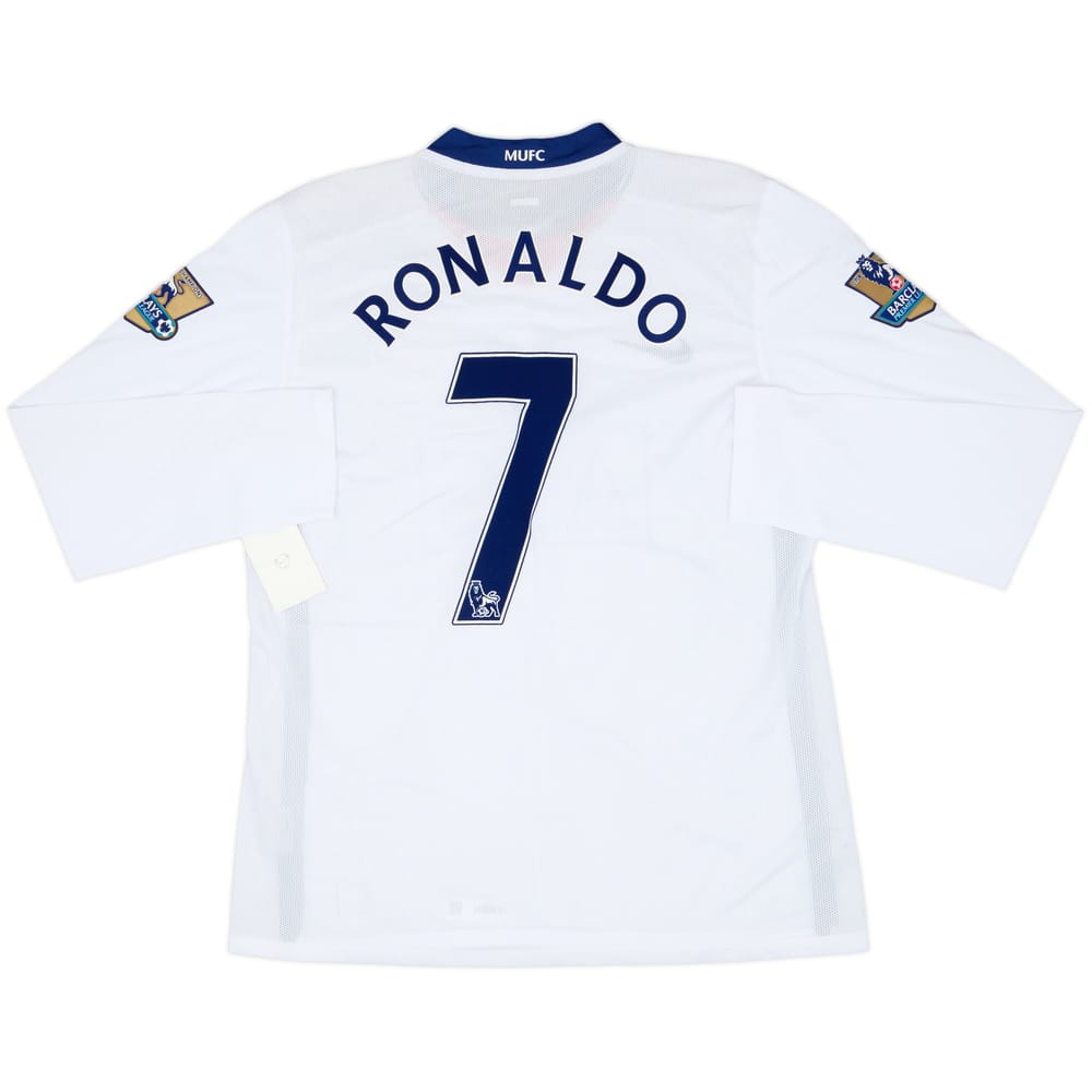 2008-10 Manchester United Player Issue Away L/S Shirt Ronaldo #7 (XL)