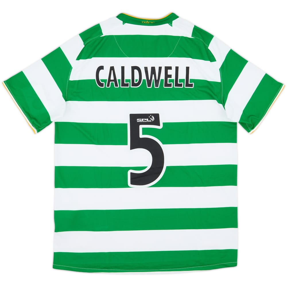 2008-10 Celtic Home Shirt Caldwell #5 (M)