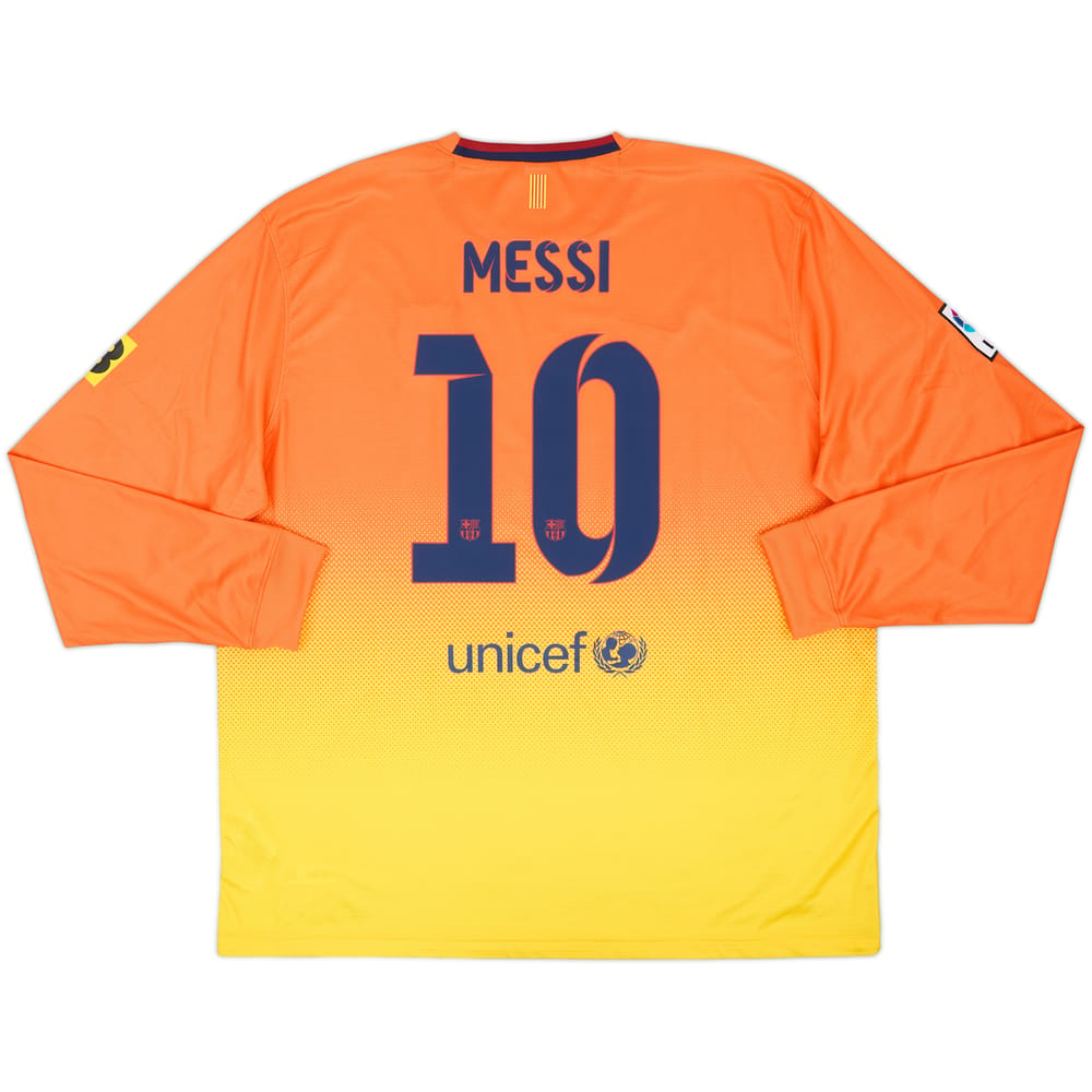 2012-13 Barcelona Away L/S Shirt Messi #10 (XXL)
