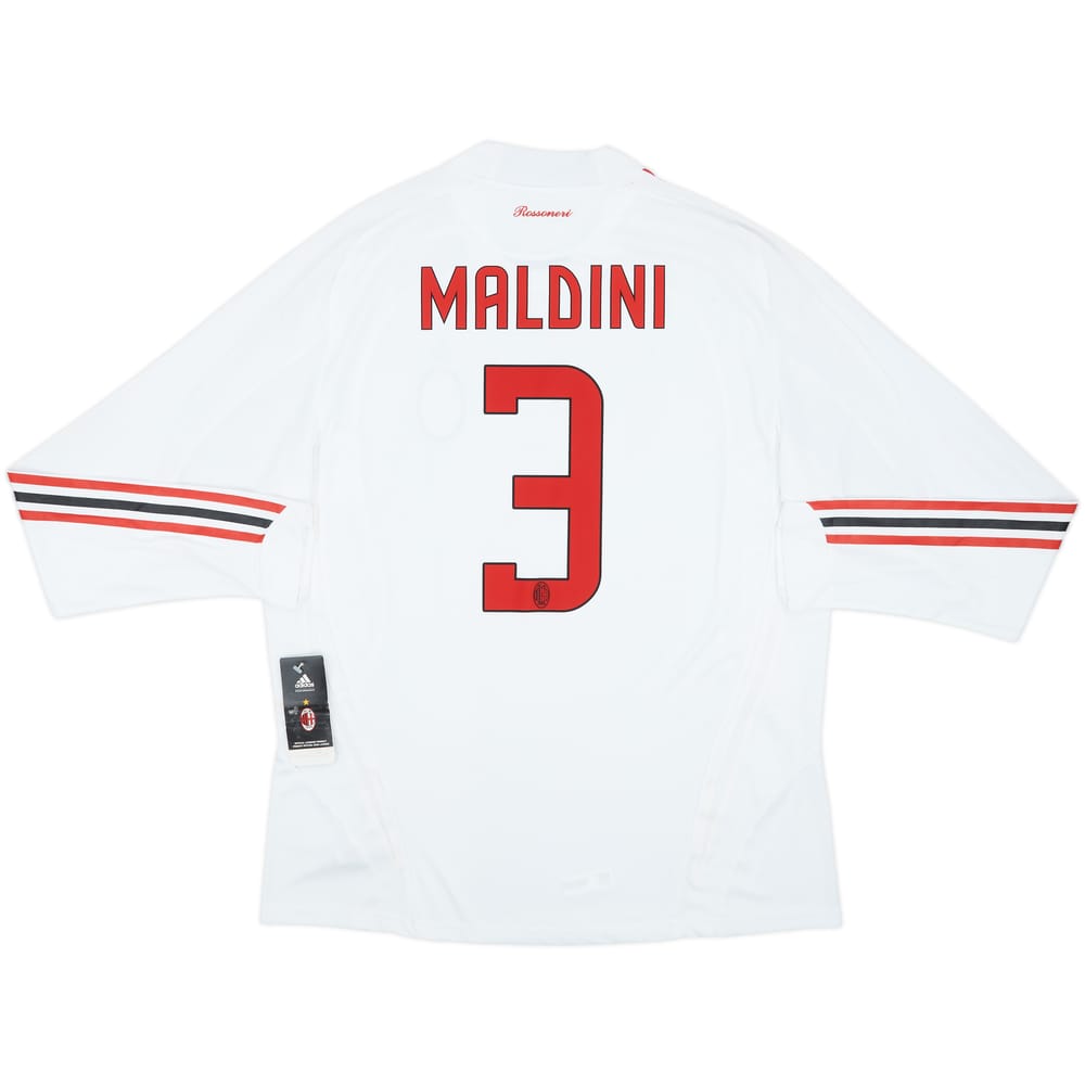2008-09 AC Milan Player Issue Away L/S Shirt Maldini #3 (XL)