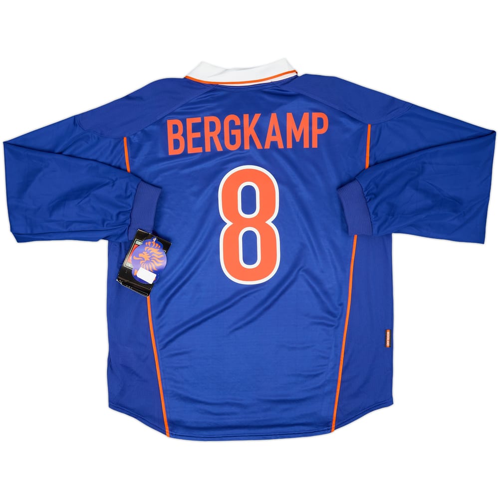 1998-00 Netherlands Player Issue Away L/S Shirt Bergkamp #8 (XL)