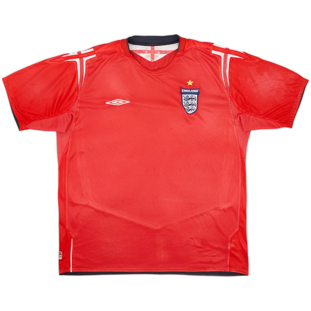 Camiseta de visitante de Inglaterra 2004-06 - 4/10 - (XL)