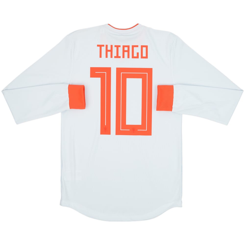 2018-19 Spain Player Issue Away L/S Shirt Thiago #10 (S)