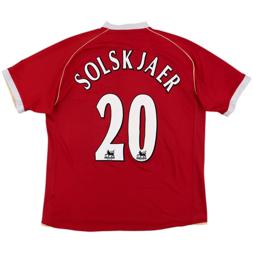 2006-07 Manchester United Home Shirt Solskjaer #20 - 7/10 - (XL)
