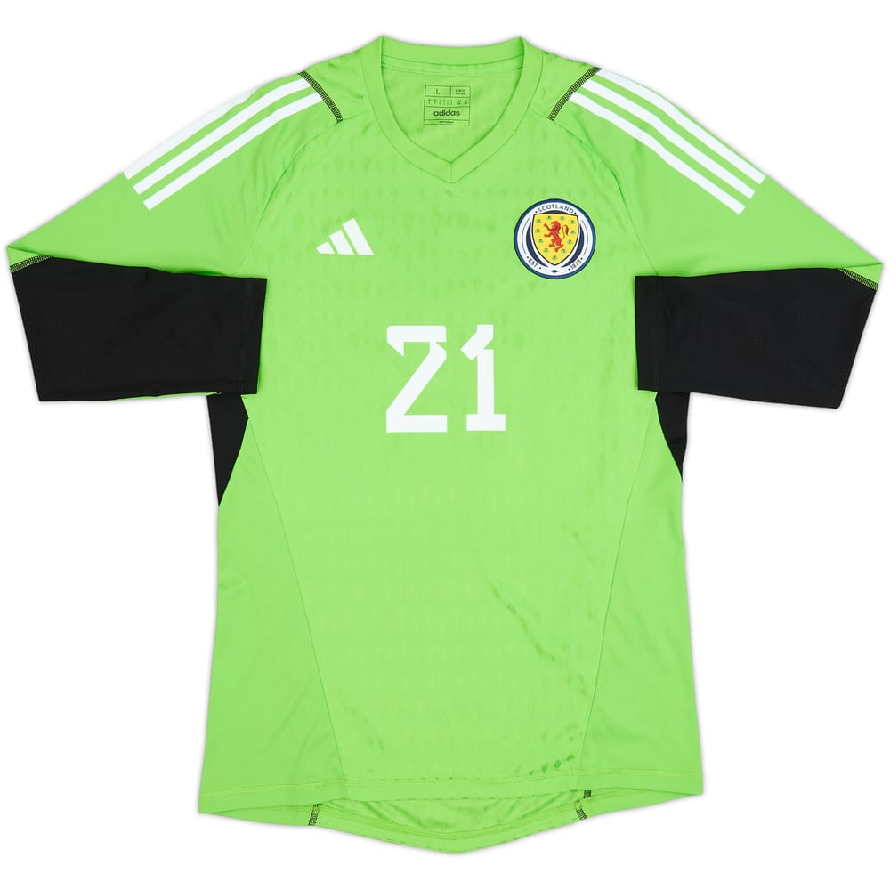 2022-23 Scotland GK Shirt #21 - 8/10 - (L)
