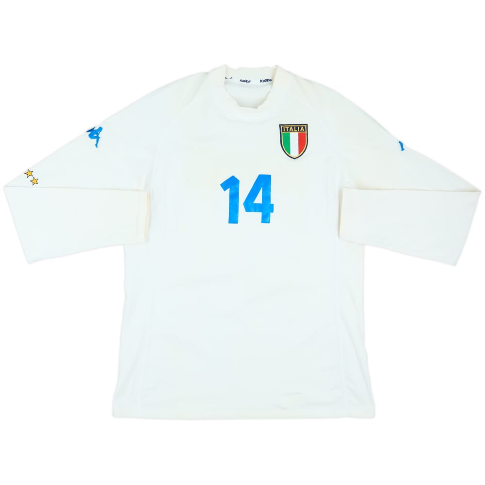 2000-02 Italy Match Issue Away L/S Shirt #14