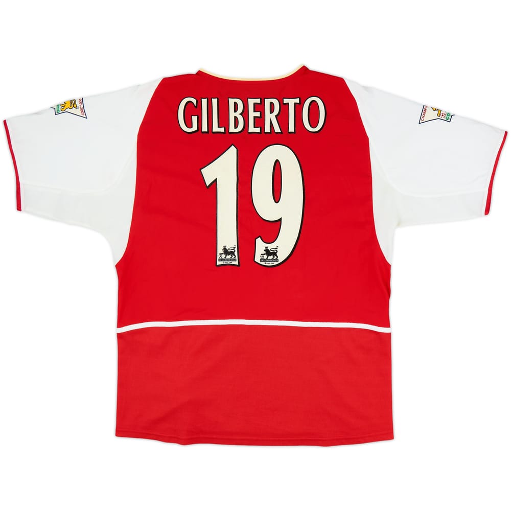 2002-04 Arsenal Home Shirt Gilberto #19 - 7/10 - (L)