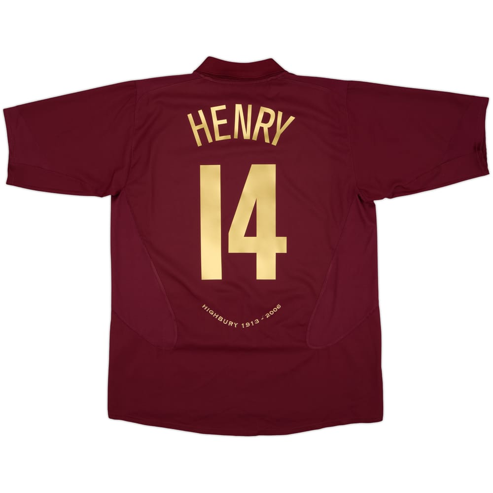 2005-06 Arsenal Home Shirt Henry #14 - 8/10 - (XL)