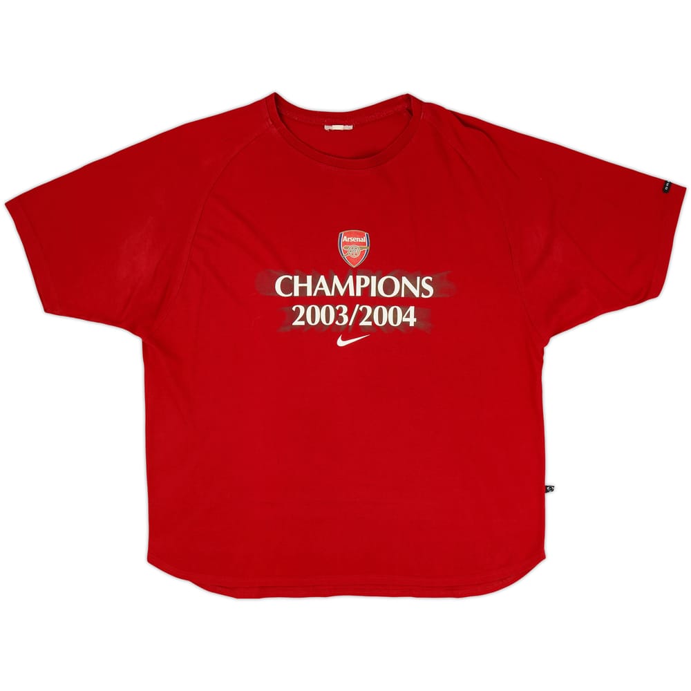 2003-04 Arsenal Nike 'Champions' Cotton Tee - 7/10 - (XXL)