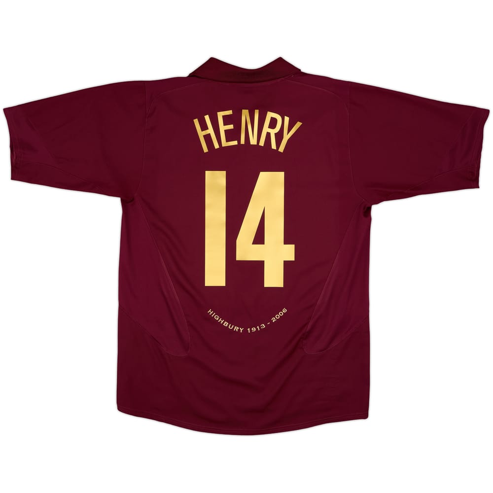 2005-06 Arsenal Home Shirt Henry #14 - 9/10 - (L)