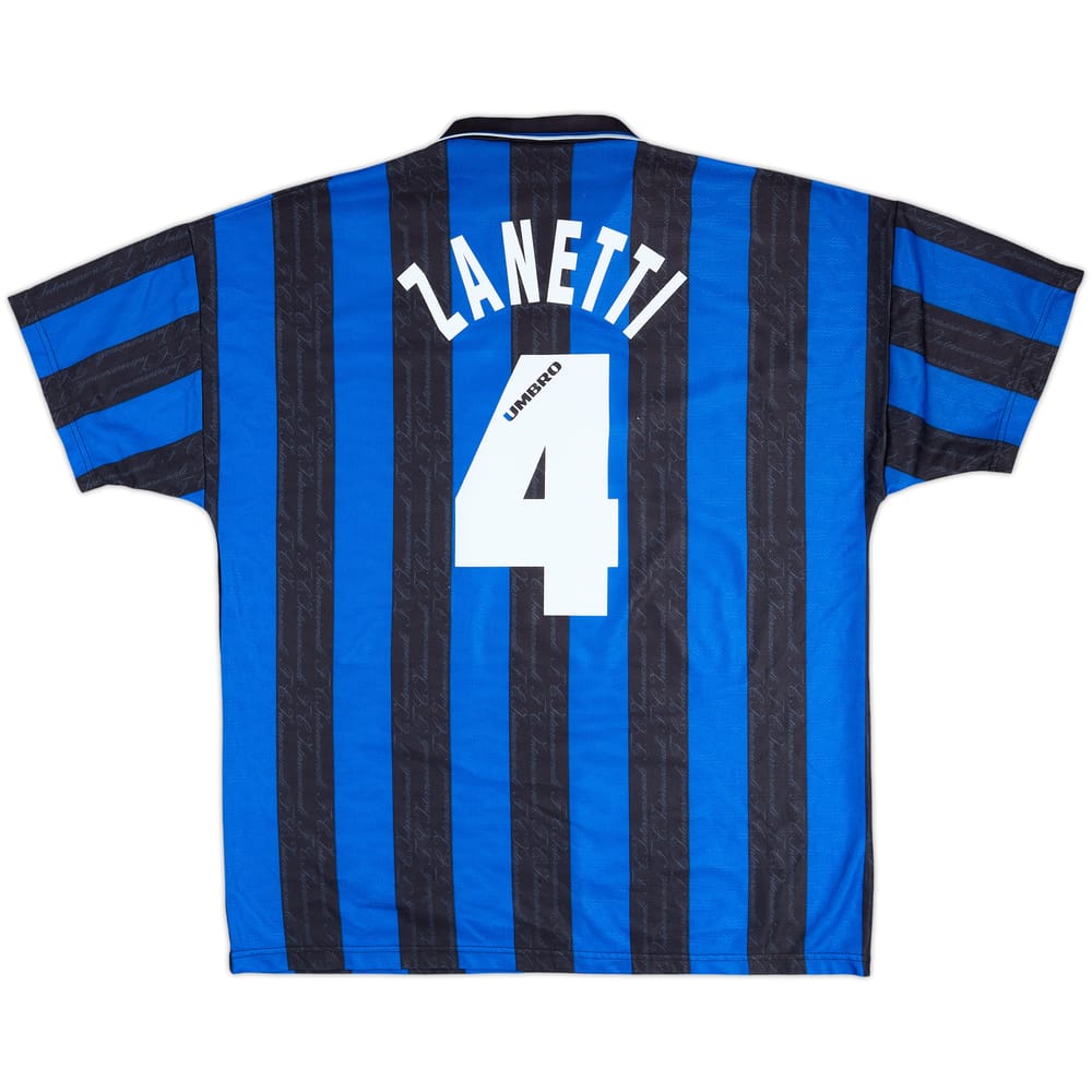 1996-97 Inter Milan Home Shirt Zanetti #4 - 8/10 - (XL)