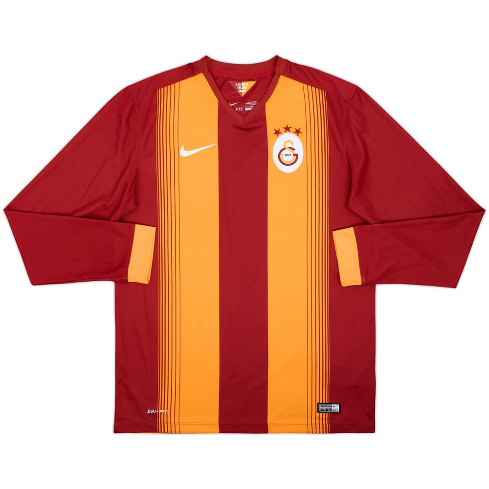 2014-15 Galatasaray Home L/S Shirt - 9/10 - (M)