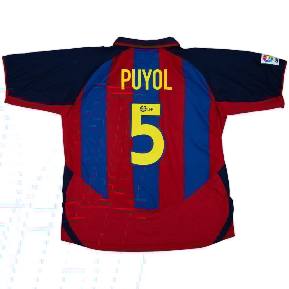 2003-04 Barcelona Home Shirt Puyol #5 - 8/10 - (XXL)