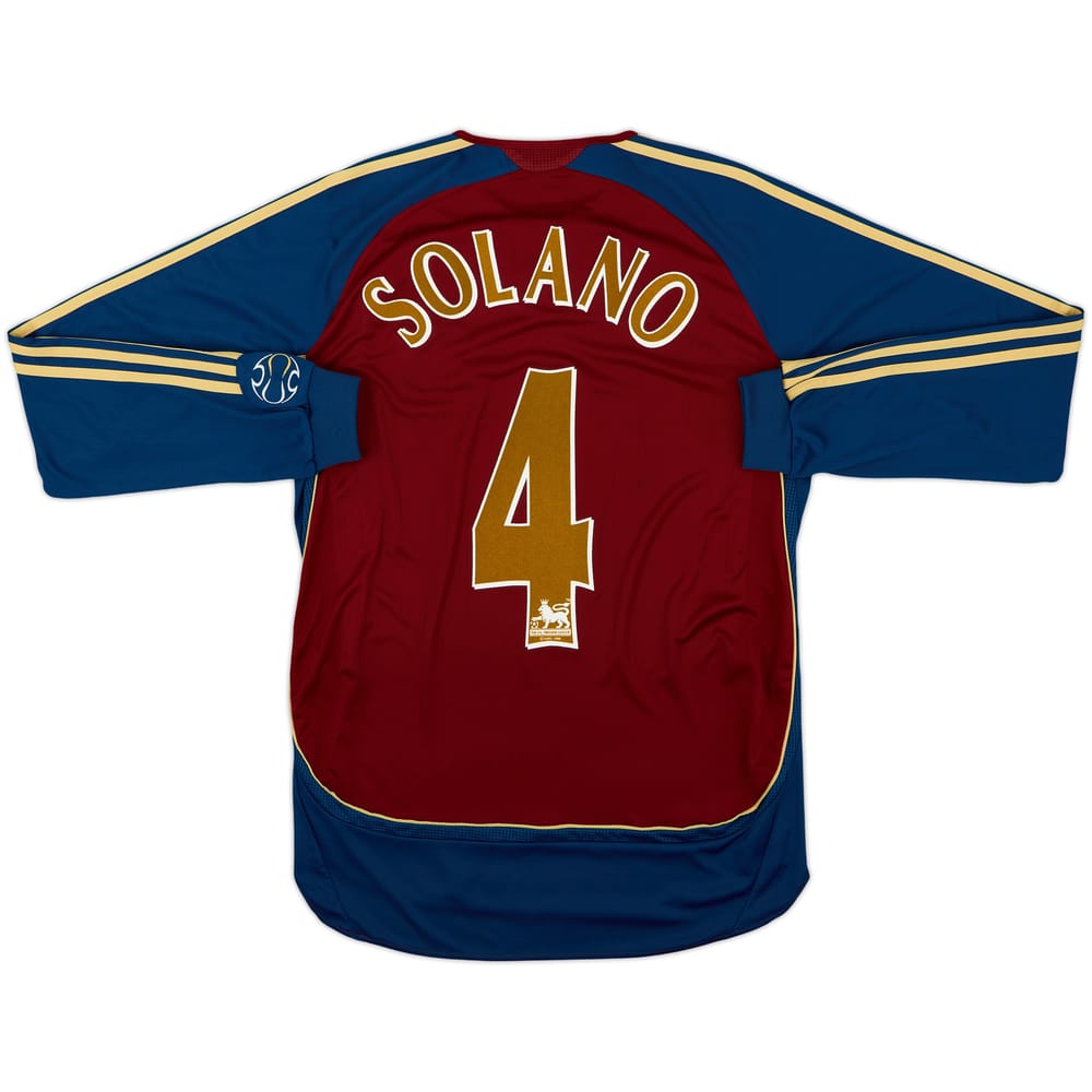 2006-07 Newcastle Away L/S Shirt Solano #4 - 6/10 - (S)