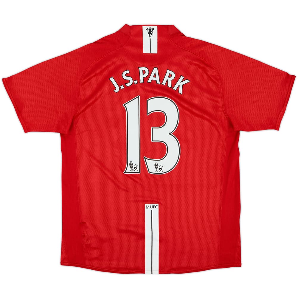 2007-09 Manchester United Home Shirt J.S Park #13 - 8/10 - (M)