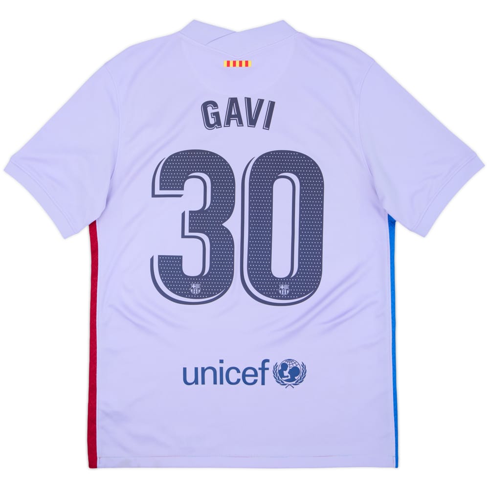 2021-22 Barcelona Away Shirt Gavi #30 - 8/10 - (M)