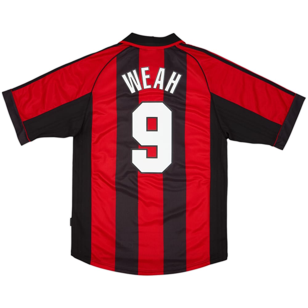 1998-00 AC Milan Camiseta Local Weah #9 - 8/10 - (M)