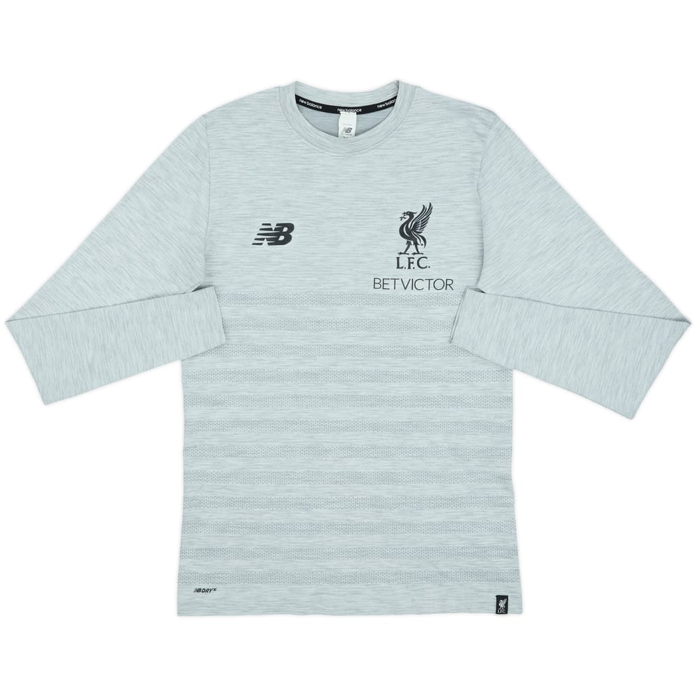 2018-19 Liverpool New Balance Training L/S Shirt - 8/10 - (S)