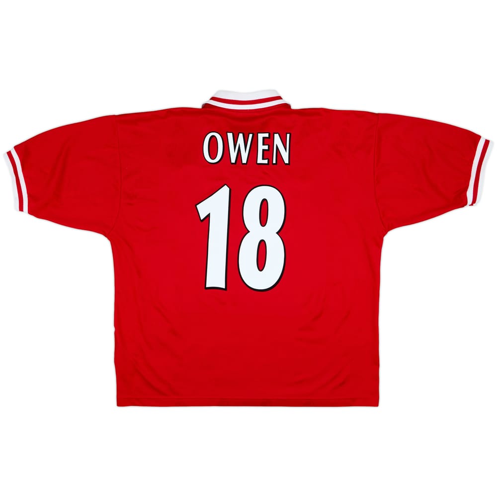 1996-98 Liverpool Home Shirt Owen #18 - 7/10 - (XL)