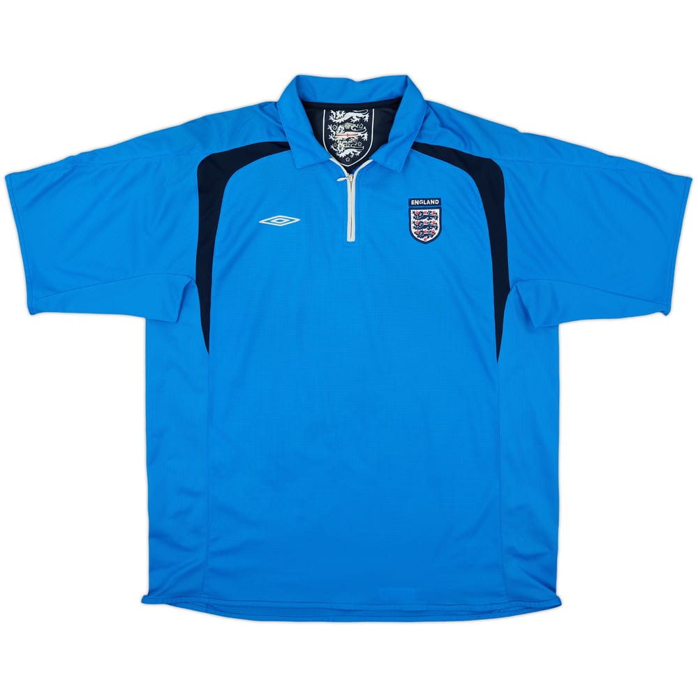 2006-07 England Umbro 1/4 Zip Polo Shirt - 9/10 - (XXL)