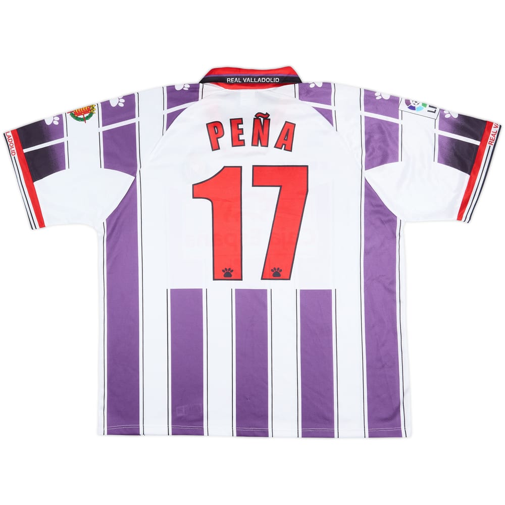 1998-99 Real Valladolid Match Issue Home Shirt Pena #17