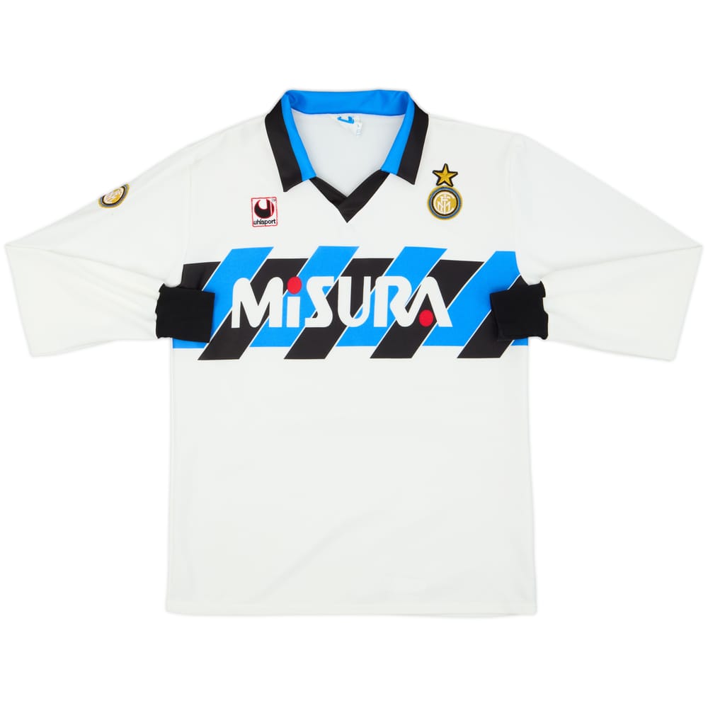 1990-91 Inter Milan Away L/S Shirt - 10/10 - (M)