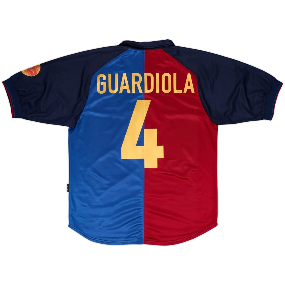 1999-00 Barcelona Centenary Home Shirt Guardiola #4 - 8/10 - (M)