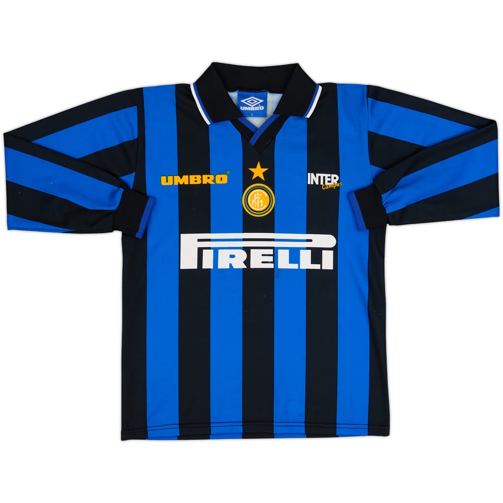 1997-98 Inter Milan 'Inter Campus' Home L/S Shirt - 6/10 - (S)