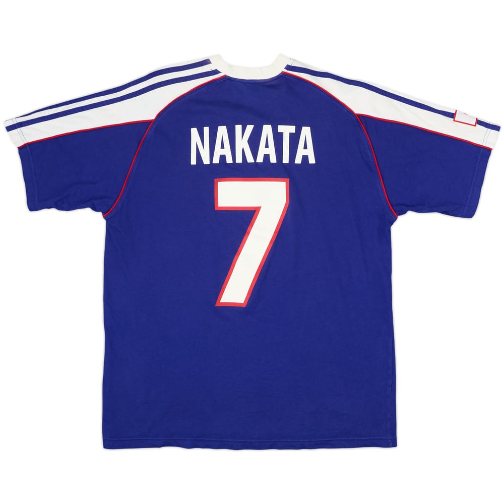 2000-01 Japan adidas Cotton Tee Nakata #7 - 8/10 - (L)