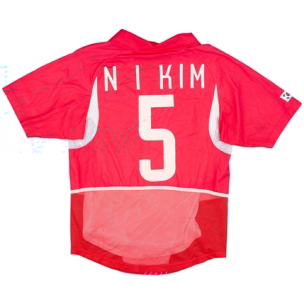 2002-03 South Korea Player Issue Home Shirt N I Kim #5 - 7/10 - (S)