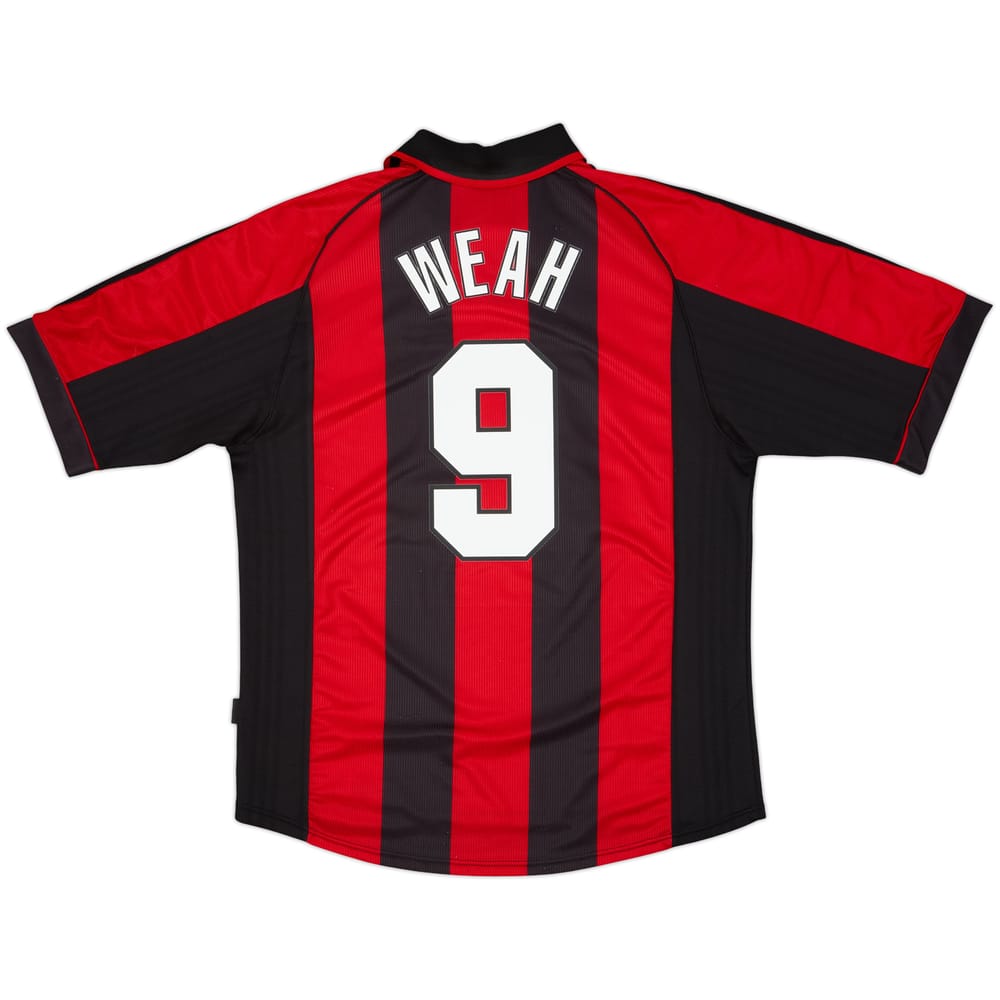 1998-00 AC Milan Home Shirt Weah #9 - 8/10 - (L)